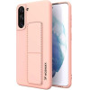 Wozinsky Kickstand Case Silicone Stand Cover for Samsung Galaxy S21 + 5G Pink - (Wozinsky Kickstand Samsung S21 Plus Rose Gold)