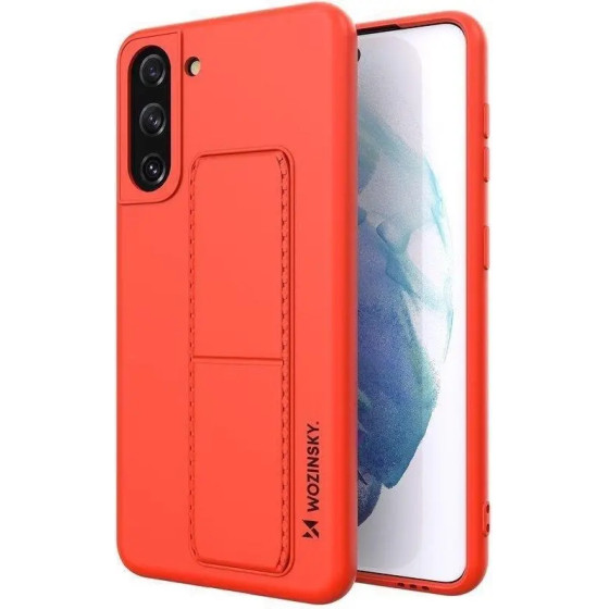 Wozinsky Kickstand Case Silicone Stand Cover for Samsung Galaxy S21 + 5G Red - (Wozinsky Kickstand Samsung S21 Plus Red)