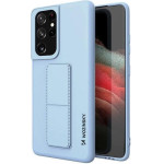 Wozinsky Kickstand Case Silicone Stand Cover for Samsung Galaxy S21 Ultra 5G Light Blue - (Wozinsky Kickstand Samsung S21 Ultra Sky Blue)