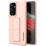 Wozinsky Kickstand Case Silicone Stand Cover for Samsung Galaxy S21 Ultra 5G Pink - (Wozinsky Kickstand Samsung S21 Ultra Rose Gold)