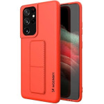 Wozinsky Kickstand Case Silicone Stand Cover for Samsung Galaxy S21 Ultra 5G Red - (Wozinsky Kickstand Samsung S21 Ultra Red)