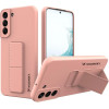 Wozinsky Kickstand Case Silicone Stand Cover for Samsung Galaxy S22 + Pink - (Wozinsky Kickstand Samsung S22 Plus Rose Gold)