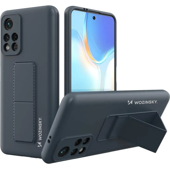 Wozinsky Kickstand Case silicone stand cover for Xiaomi Redmi 10 navy blue - (Wozinsky Kickstand Xiaomi Redmi 10 Navy Blue)
