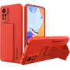 Wozinsky Kickstand Case Silicone Stand Cover for Xiaomi Redmi Note 11 Pro red - (Wozinsky Kickstand Xiaomi Poco X4 Pro 5G Red)