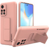Wozinsky Kickstand Case Silicone Stand Cover Xiaomi Poco M4 Pro 5G Pink - (Wozinsky Kickstand Xiaomi Poco M4 Pro 5G Rose Gold)