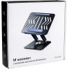 Wozinsky Laptop stand 360 aluminum + Free! smartphone stand - black - (WRS-CPY84SB)
