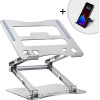 Wozinsky Laptop stand aluminum + Free! smartphone stand - silver - (WRS-CPY75DSS)