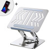 Wozinsky Laptop stand aluminum + Free! smartphone stand - silver - (WRS-CPY84SS)