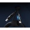 Wozinsky Lightning - USB-C 36W 480Mb/s cable 2m with display - black - (WUCLC2)
