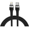 Wozinsky Lightning / USB-C PD 30W cable 1 m - black - (WNBCL1)