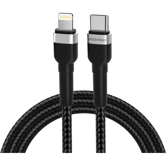 Wozinsky Lightning / USB-C PD 30W cable 1 m - black - (WNBCL1)