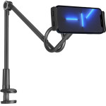Wozinsky long flexible phone and tablet holder black - (WTHBK5)