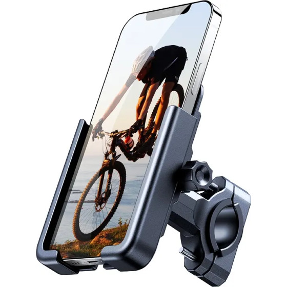 Wozinsky metal bicycle phone holder, scooters black - (WBHBK3)