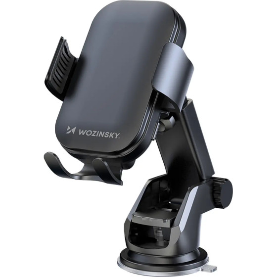 Wozinsky Phone Holder with 15W Inductive Charger for Car Dashboard - Black - (WUMID)