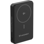 Wozinsky Powerbank 22.5W PD Qi2 10000 mAh, with stand, 1x USB-A, 1x USB-C - black - (WLWP-10KA0Y3S)
