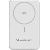 Wozinsky Powerbank 22.5W PD Qi2 10000 mAh, with stand, 1x USB-A, 1x USB-C - white - (WLWP-10KA0Y3WS)