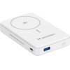 Wozinsky Powerbank 22.5W PD Qi2 10000 mAh, with stand, 1x USB-A, 1x USB-C - white - (WLWP-10KA0Y3WS)