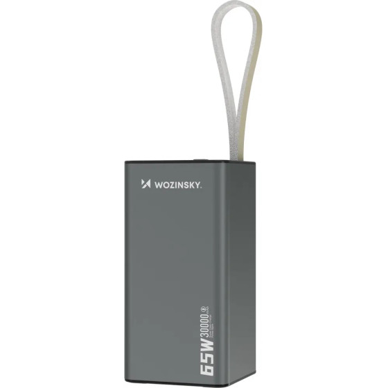 Wozinsky Powerbank K65+ 65W 30000mAh 2x USB-C, 1x USB-A 65W - black - (WK65Y+S)