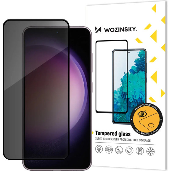 Wozinsky Privacy Glass Tempered Glass Privacy with Anti-spy Filter for Samsung Galaxy S24 - (Wozinsky Tempered glass PRIVACY Full glue SAMSUNG S24)