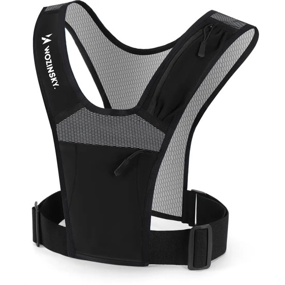 Wozinsky Reflective Running Vest - Black - (WKDB1)