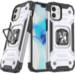 Wozinsky Ring Armor case for iPhone 14 armored cover magnetic holder ring silver - (Wozinsky Ring Armor IPHONE 14 Silver)