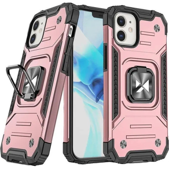 Wozinsky Ring Armor case for iPhone 14 Plus armored cover magnetic holder gold ring - (Wozinsky Ring Armor IPHONE 14 Plus Gold)