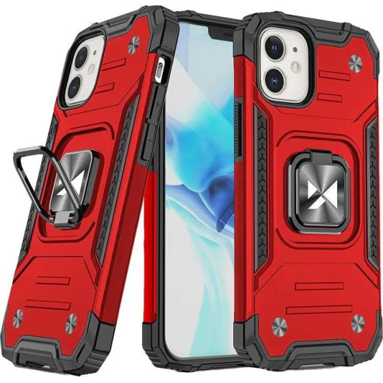Wozinsky Ring Armor case for iPhone 14 Plus armored cover magnetic holder ring red - (Wozinsky Ring Armor IPHONE 14 Plus Red)