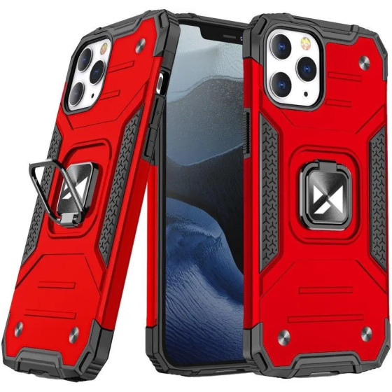 Wozinsky Ring Armor case for iPhone 14 Pro Max armored cover magnetic holder ring red - (Wozinsky Ring Armor IPHONE 14 PRO MAX Red)