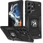 Wozinsky Ring Armor case for Samsung Galaxy S23 Ultra armored cover magnetic holder ring black - (Wozinsky Ring Armor Samsung S23 Ultra Black)