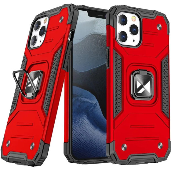 Wozinsky Ring Armor Case Kickstand Tough Rugged Cover for iPhone 13 Pro red - (Wozinsky Ring Armor iPhone 13 PRO Red)