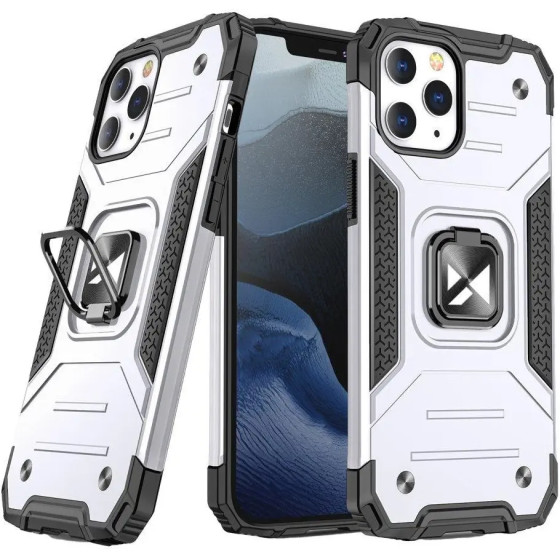 Wozinsky Ring Armor Case Kickstand Tough Rugged Cover for iPhone 13 silver - (Wozinsky Ring Armor iPhone 13/13 PRO Silver)