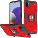Wozinsky Ring Armor Case Kickstand Tough Rugged Cover for Samsung Galaxy A22 4G red - (Wozinsky Ring Armor Samsung A22 4G Red)