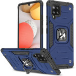 Wozinsky Ring Armor Case Kickstand Tough Rugged Cover for Samsung Galaxy A42 5G blue - (Wozinsky Ring Armor Samsung A42 5G Blue)