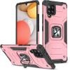 Wozinsky Ring Armor Case Kickstand Tough Rugged Cover for Samsung Galaxy A42 5G pink - (Wozinsky Ring Armor Samsung A42 5G Rose Gold)