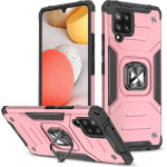 Wozinsky Ring Armor Case Kickstand Tough Rugged Cover for Samsung Galaxy A42 5G pink - (Wozinsky Ring Armor Samsung A42 5G Rose Gold)