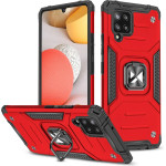Wozinsky Ring Armor Case Kickstand Tough Rugged Cover for Samsung Galaxy A42 5G red - (Wozinsky Ring Armor Samsung A42 5G Red)