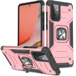 Wozinsky Ring Armor Case Kickstand Tough Rugged Cover for Samsung Galaxy A72 4G pink - (Wozinsky Ring Armor Samsung A72 4G Rose Gold)