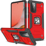 Wozinsky Ring Armor Case Kickstand Tough Rugged Cover for Samsung Galaxy A72 4G red - (Wozinsky Ring Armor Samsung A72 4G Red)