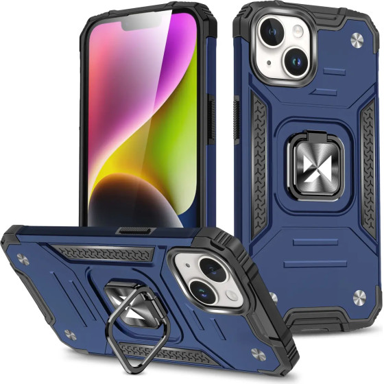 Wozinsky Ring Armor iPhone 15 Plus iPhone 15 Plus Ring Armor Case - Blue - (Wozinsky Ring Armor IPHONE 15 PLUS Blue)