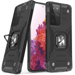 Wozinsky Ring Armor tough hybrid case cover + magnetic holder for Samsung Galaxy S22 Ultra black - (Wozinsky Ring Armor Samsung S22 Ultra Black)