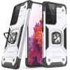 Wozinsky Ring Armor tough hybrid case cover + magnetic holder for Samsung Galaxy S22 Ultra silver - (Wozinsky Ring Armor Samsung S22 Ultra Silver)
