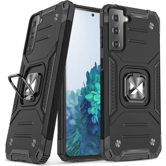 Wozinsky Ring Armor Tough Hybrid Case Cover + Magnetic Mount for Samsung Galaxy S22 + (S22 Plus) Black - (Wozinsky Ring Armor Samsung S22 Plus Black)