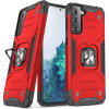 Wozinsky Ring Armor Tough Hybrid Case Cover + Magnetic Mount for Samsung Galaxy S22 + (S22 Plus) Red - (Wozinsky Ring Armor Samsung S22 Plus Red)