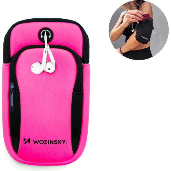 Wozinsky running phone armband pink - (WABPI1)