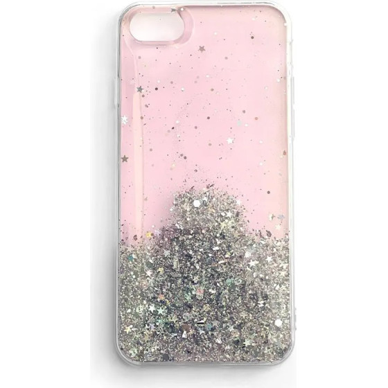 Wozinsky Star Glitter Shining Cover for Samsung Galaxy A42 5G pink - (Star glitter case Samsung A42 pink)