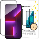 Wozinsky super durable Full Glue tempered glass full screen with frame Case Friendly iPhone 14 Pro Max Black - (Wozinsky Tempered glass Full Glue IPHONE 14 PRO MAX BLACK)