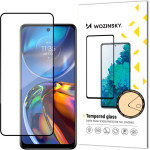 Wozinsky Super Durable Full Glue Tempered Glass Full Screen With Frame Case Friendly Motorola Moto E32 Black