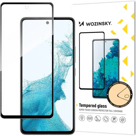 Wozinsky Super Tough Full Glue Tempered Glass Full Screen With Frame Case Friendly Samsung Galaxy A53 5G Black - (Wozinsky Tempered glass Full Glue SAMSUNG A53 Black)