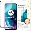Wozinsky Tempered Glass Full Glue Super Tough Screen Protector Full Coveraged with Frame Case Friendly for Motorola Moto G71 5G black - (Tempered glass Full Glue MOTO G71 Black)
