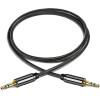 Wozinsky universal mini jack cable 2x AUX cable 1.5 m black - (WACMJB-1M)